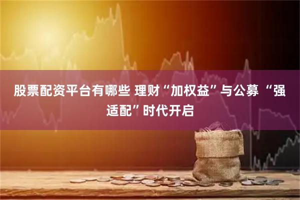 股票配资平台有哪些 理财“加权益”与公募 “强适配”时代开启